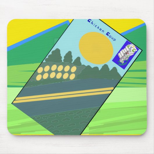 Big Funny Eggs Crossing the Road Mousepad (Vorne)