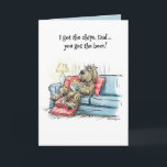 Big Funny Shaggy Dog Card für Vater Karte<br><div class="desc">Der beste Freund des Menschen - er got dich,  Vater!</div>