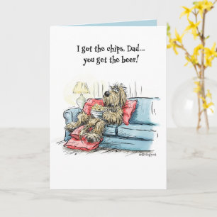 Big Funny Shaggy Dog Vatertag Card für Vater Karte