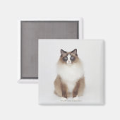 Big Furry Cat Magnet (Vorderseite/Rückseite)