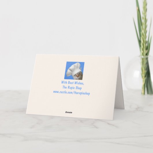 Big Fuzzy Wooly Sheep Geburtstag Karte (Rückseite)