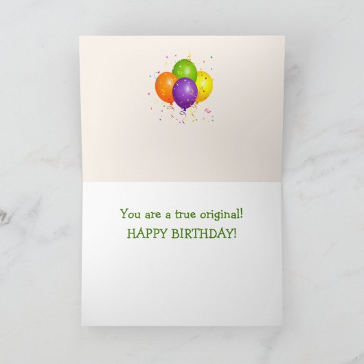 Big Fuzzy Wooly Sheep Geburtstag Karte (Innenseite)