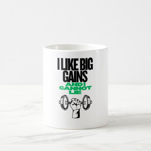 Big Gains Funny Gym Shirt Kaffeetasse (Mittel)