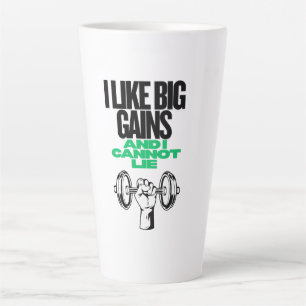 Big Gains Funny Gym Shirt Milchtasse