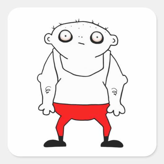 Big Galoot Quadratischer Aufkleber (Vorderseite)