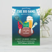 Big Game Day Football Party Einladung (Stehend Vorderseite)