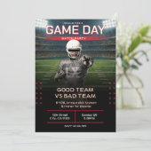 BIG GAME Football Party Invitation Einladung (Stehend Vorderseite)