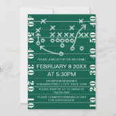 Big Game Football Play Diagram Party Invitation Einladung (Vorderseite)