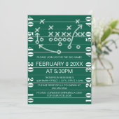 Big Game Football Play Diagram Party Invitation Einladung (Stehend Vorderseite)