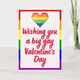 Big Gay Day LGBT Prix Themed Valentine Card Karte
