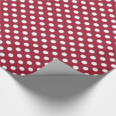 Big Gepunktete Option Vivid Burgundy Geschenkpapier (Ecke)