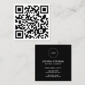 Big Gigant QR Code Square Business Card Quadratische Visitenkarte (Vorne/Hinten)