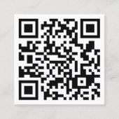 Big Gigant QR Code Square Business Card Quadratische Visitenkarte (Vorderseite)