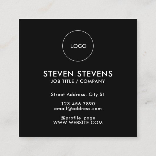 Big Gigant QR Code Square Business Card Quadratische Visitenkarte (Rückseite)