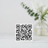 Big Gigant QR Code Square Business Card Quadratische Visitenkarte (Stehend Vorderseite)