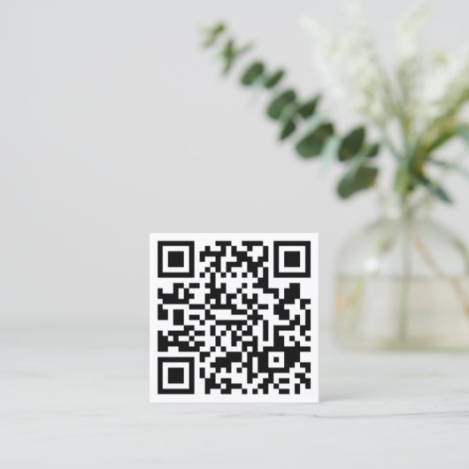 Big Gigant QR Code Square Business Card Quadratische Visitenkarte (Stehend Vorderseite)