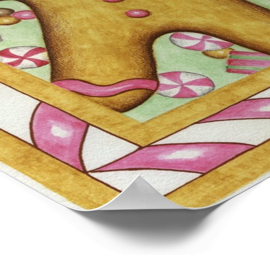 Big Gingerbrot Art Print Poster (Ecke)