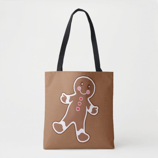 Big Gingerbrot Boy Tote Bag Tasche (Vorderseite)