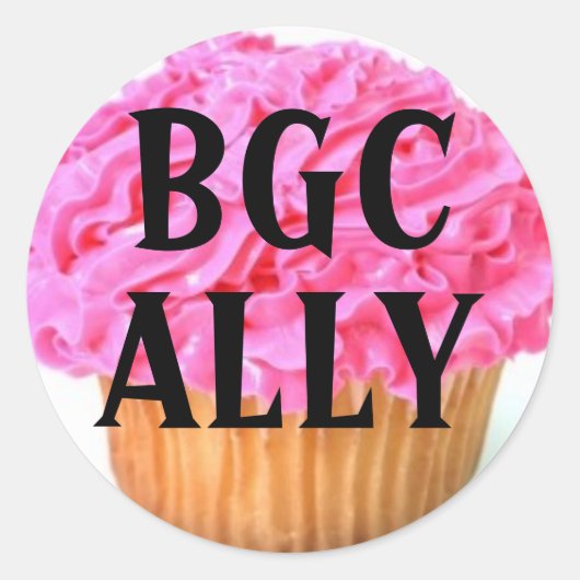 Big Girl Club Ally Runder Aufkleber (Vorderseite)