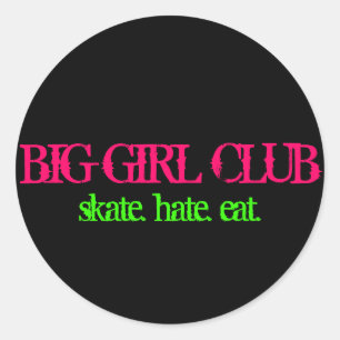 Big Girl Club Runder Aufkleber