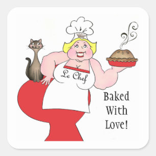 Big Girl Fun "Baked with Liebe!" Aufkleber
