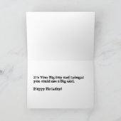 Big Girl Griller Birthday Cards Karte (Innenseite)
