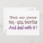 Big Girl Panties Postkarte (Vorne/Hinten)