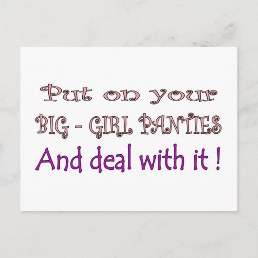 Big Girl Panties Postkarte (Vorderseite)