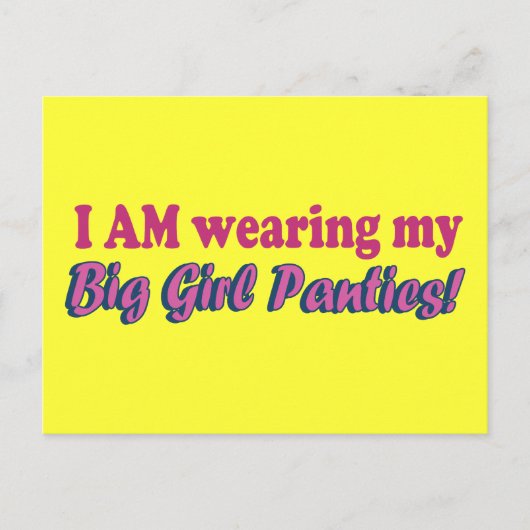 Big Girl Panties Textdesign Postkarte (Vorderseite)