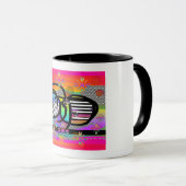 Big Glasses Funny Eyes Fun Tasse (VorderseiteRechts)
