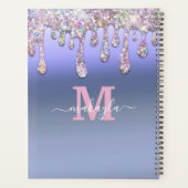 Big Glitzer Tropfen verdecken den Monogrammnamen Planer (Rückseite)