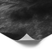 Big Glowy Mushroom - Schwarz & Weiß Poster (Ecke)