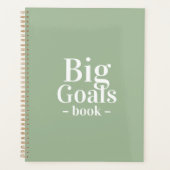 Big Goals Book White Sage Green Planer (Vorderseite)