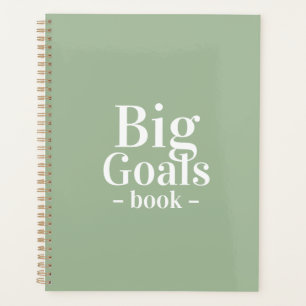 Big Goals Book White Sage Green Planer