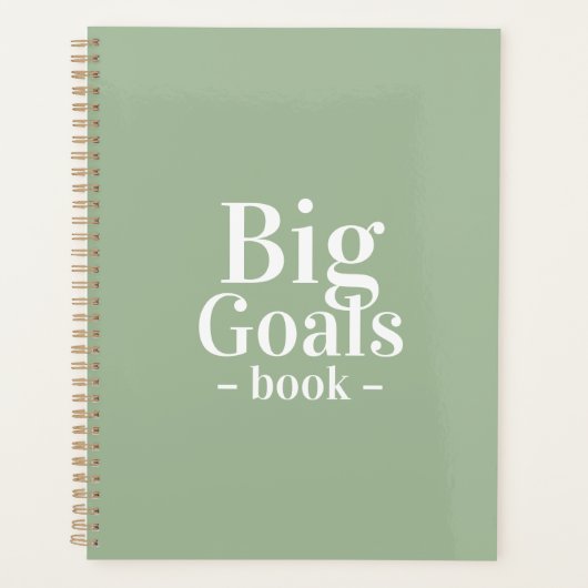 Big Goals Book White Sage Green Planer (Vorderseite)