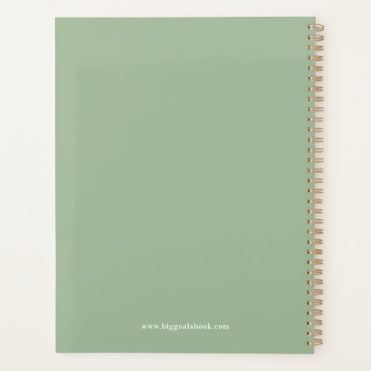 Big Goals Book White Sage Green Planer (Rückseite)