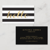 Big Gold Hallo Einfach gestrickte Visitenkarte (Vorne/Hinten)