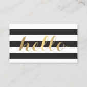 Big Gold Hallo Einfach gestrickte Visitenkarte (Vorderseite)