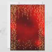 Big Gold Holly Bauble Red Weihnachtsfeier Einladung (Rückseite)