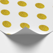 Big Gold Polka Dot Weihnachten Geschenkpapier (Ecke)