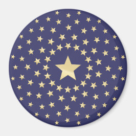 Big Golden Star umkreist von kleineren Sternen Magnet