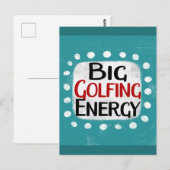 Big Golfing Energy Postcard Postkarte (Vorne/Hinten)