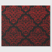 Big Gothic Damask Eleganter Urlaub Geschenkpapier (Flach)