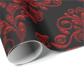 Big Gothic Damask Eleganter Urlaub Geschenkpapier (Rolleneckpunkt)