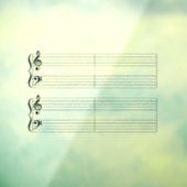 Big Grand Staff Piano Music Theory geschrieben Fensteraufkleber (Blatt 3)