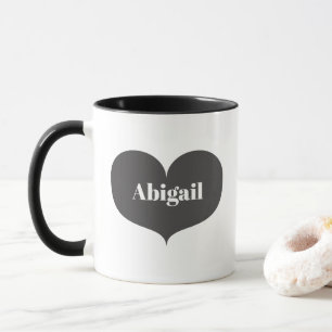 Big Gray Heart personalisierte Mug Tasse