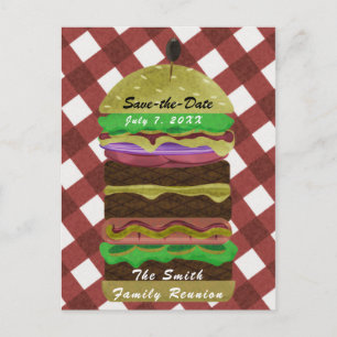 Big Greasy Hamburger Summer Cookie Red GRILLEN Par Einladungspostkarte