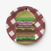 Big Greasy Hamburger Summer Cookie Red GRILLEN Par Pappteller (Vorderseite)