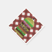 Big Greasy Hamburger Summer Cookie Red GRILLEN Par Serviette (Ecke)