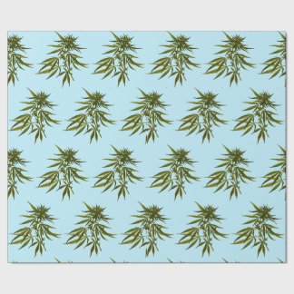Big Green Buds auf Sky Blue Background Geschenkpapier
